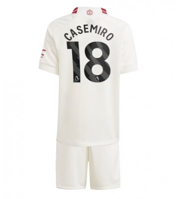 Manchester United Casemiro #18 Tredjeställ Barn 2023-24 Kortärmad (+ Korta byxor)
